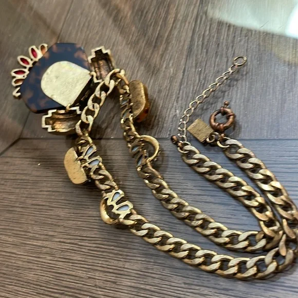 Simple Addiction Antique Gold Statement Necklace - Picture 8 of 16